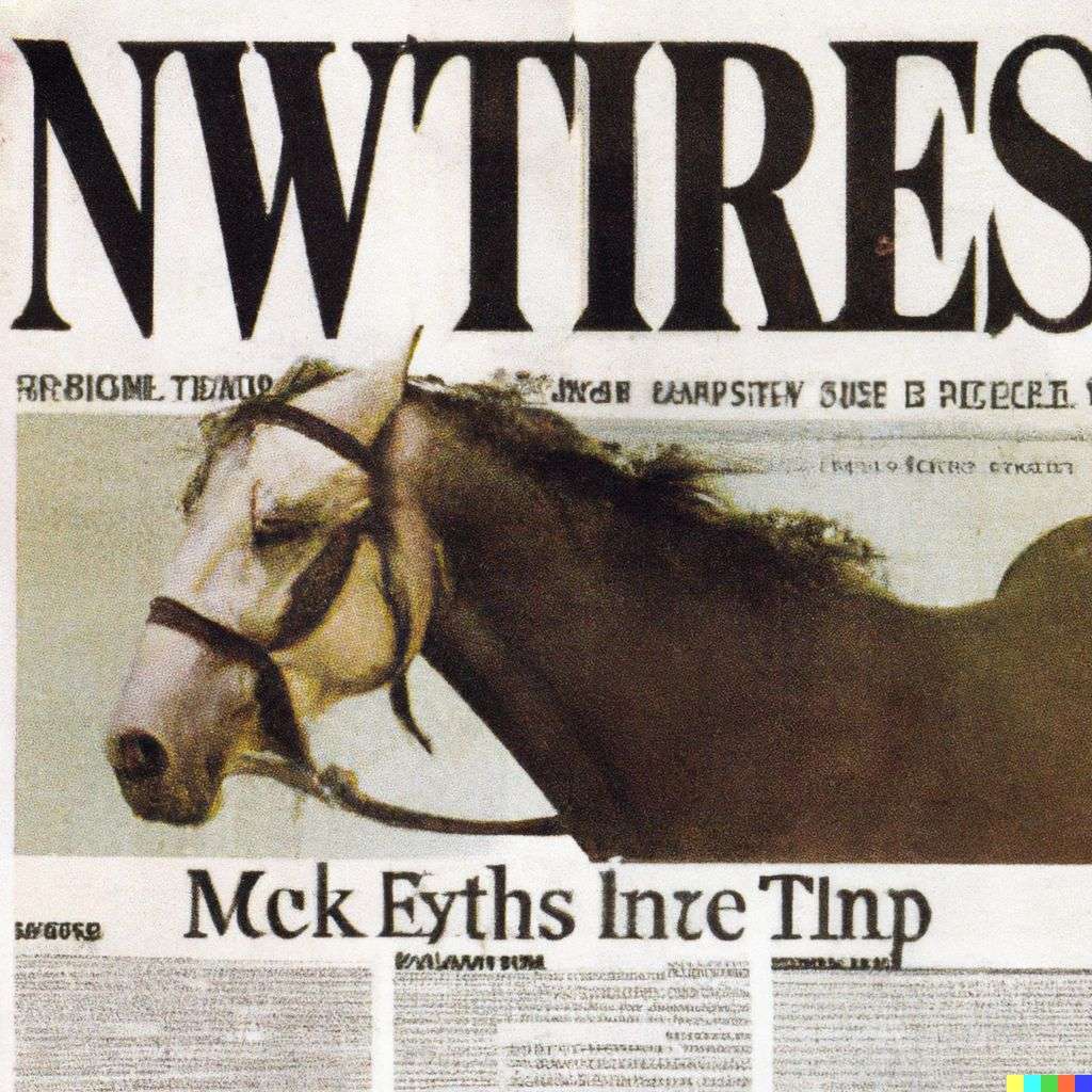a horse, front page of The New York Times, 2000